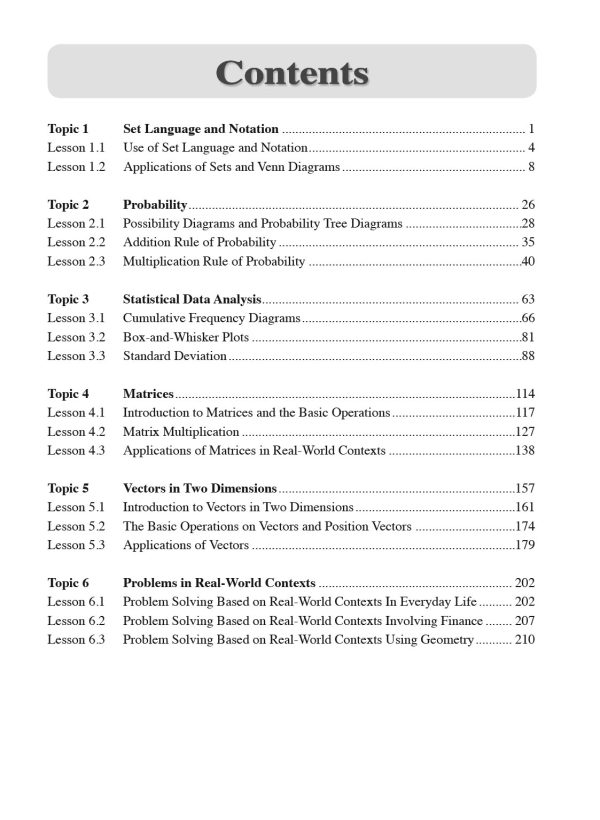Topical Guide O Level Mathematics Topical Guide – 2nd Ed – Casco Educational Supply ...