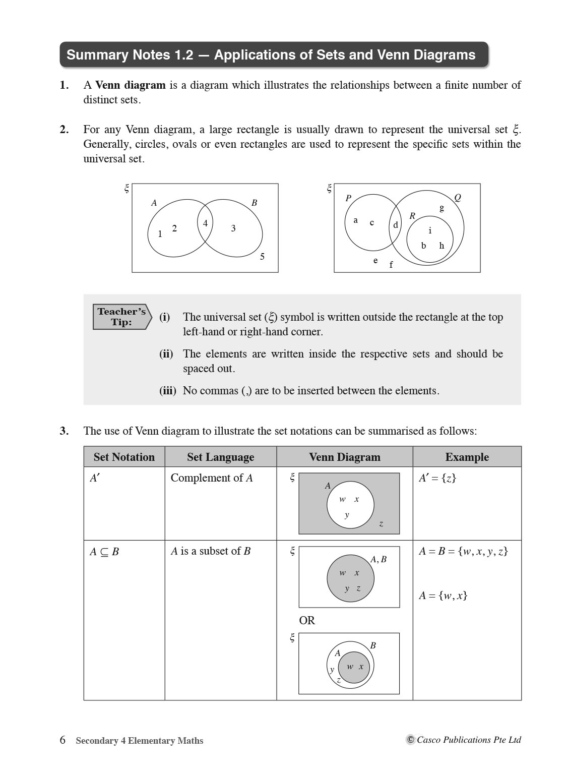O Level Math Set Problems O Level Mathematics Topical Guide – 2nd Ed – Casco Educational Supply ...
